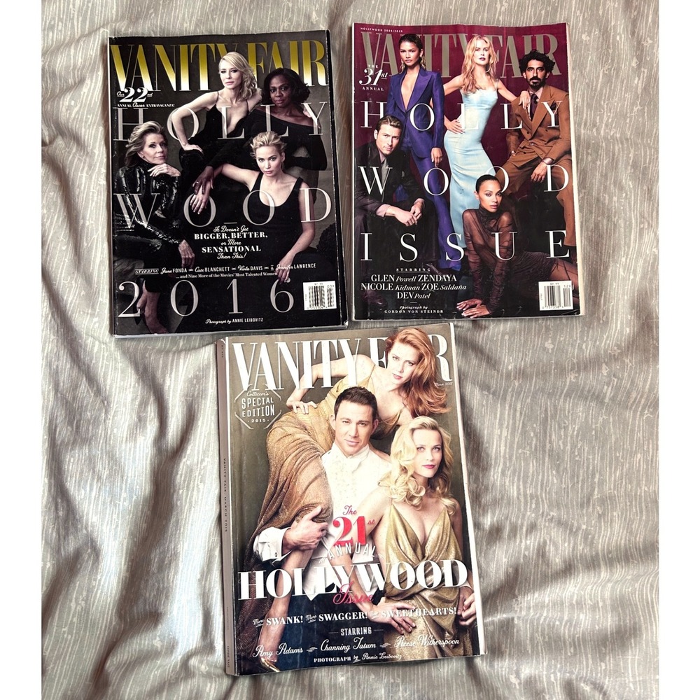 Vanity Fair‎ Hollywood Issue Magazine Lot 2015 2016 2024 Zendaya Nicole Kidman